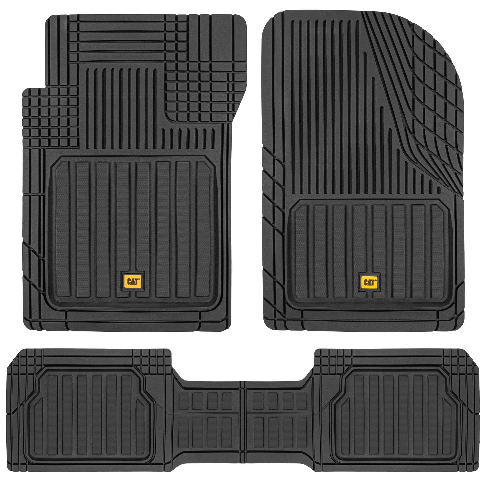 Caterpillar Camt-8303 Advanced Performance ToughLiner Rubber Car Floor Mats for Auto Truck SUV & Van, Heavy Duty Full Custom Trim to Fit Liners, Size