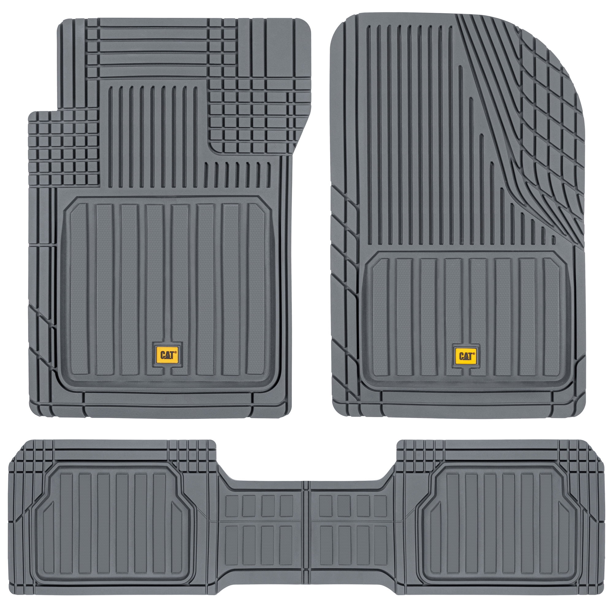 Gray Heavy Duty Rubber Car Floor Mats for Trucks and SUVs
