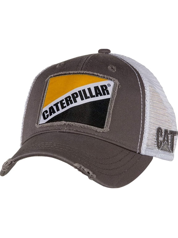 Caterpillar CAT Equipment Snapback Bro White Mesh Cap/Hat