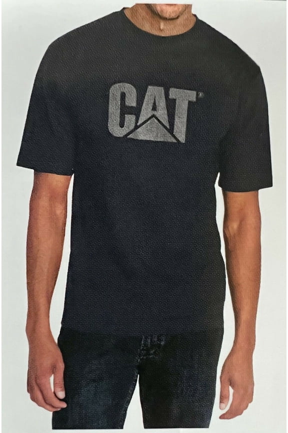 erpillar Men's Short Sleeve Logo Tee, Black, Size Medium