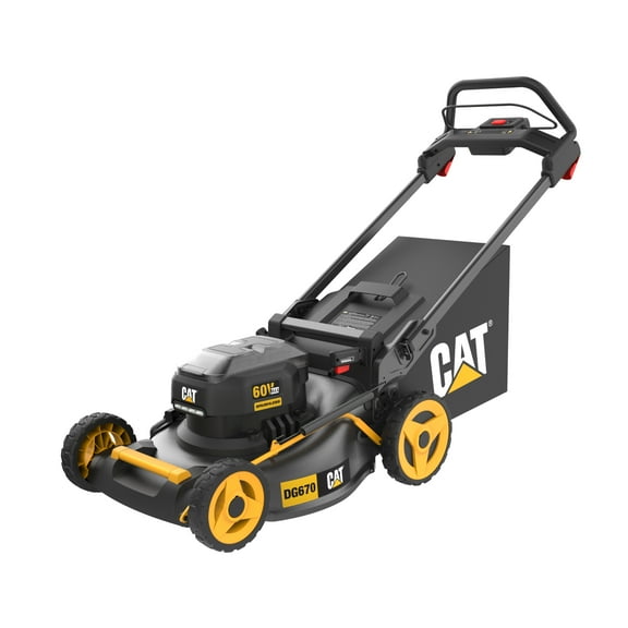 Caterpillar Cat DG670 21" 60V Battery Powered Push Walk-Behind Lawn Mower, Brushless Motor