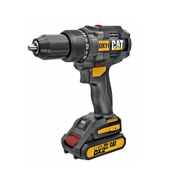 Caterpillar Cat DX11 18V 1 FOR ALL 1/2" Cordless Drill/Driver with Brushless Motor and Two Batteries