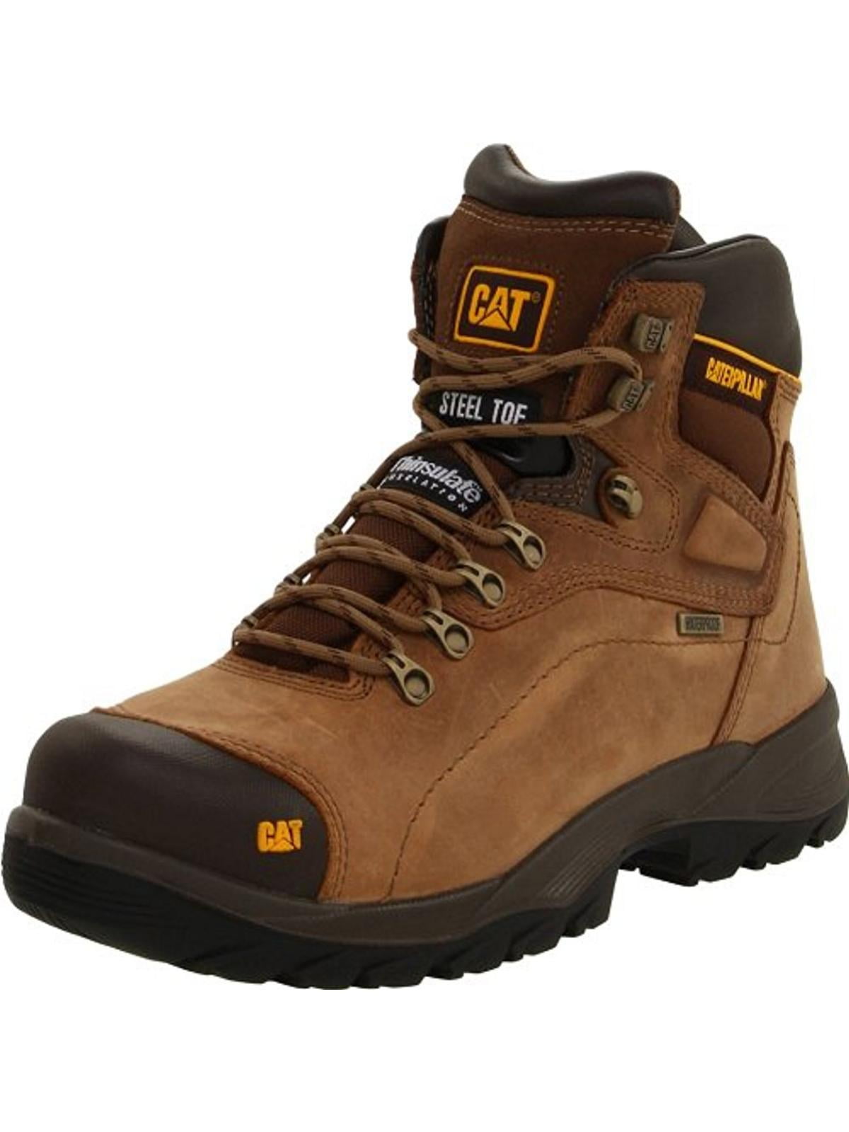 Caterpillar Mens Diagnostic Leather Steel Toe Work Boots