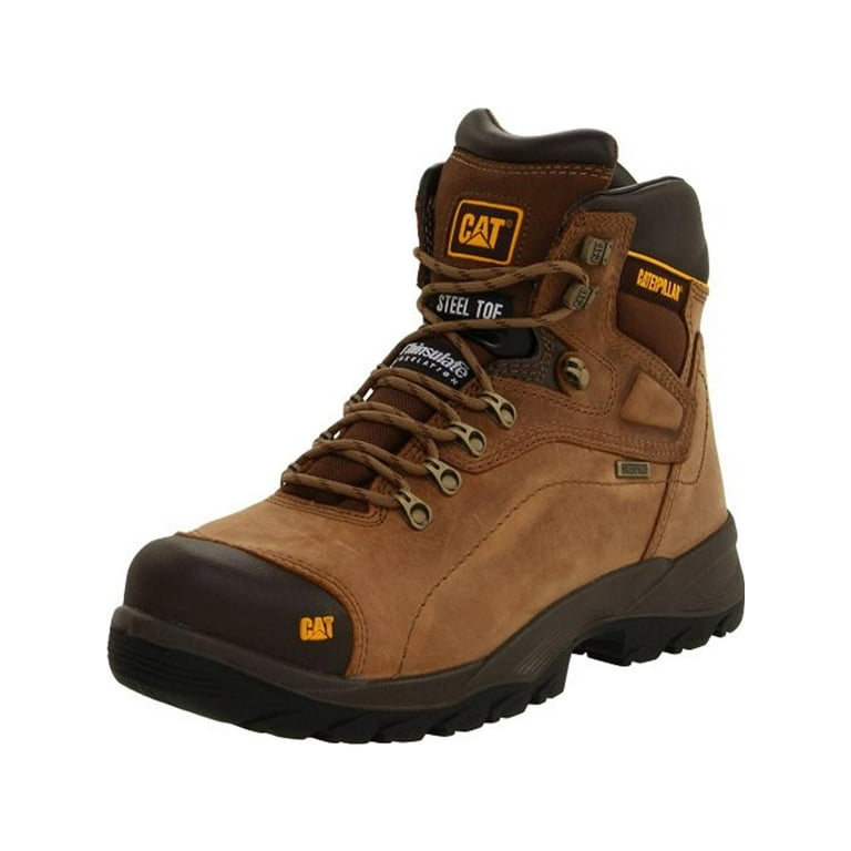 Caterpillar Mens Diagnostic Leather Steel Toe Work Boots