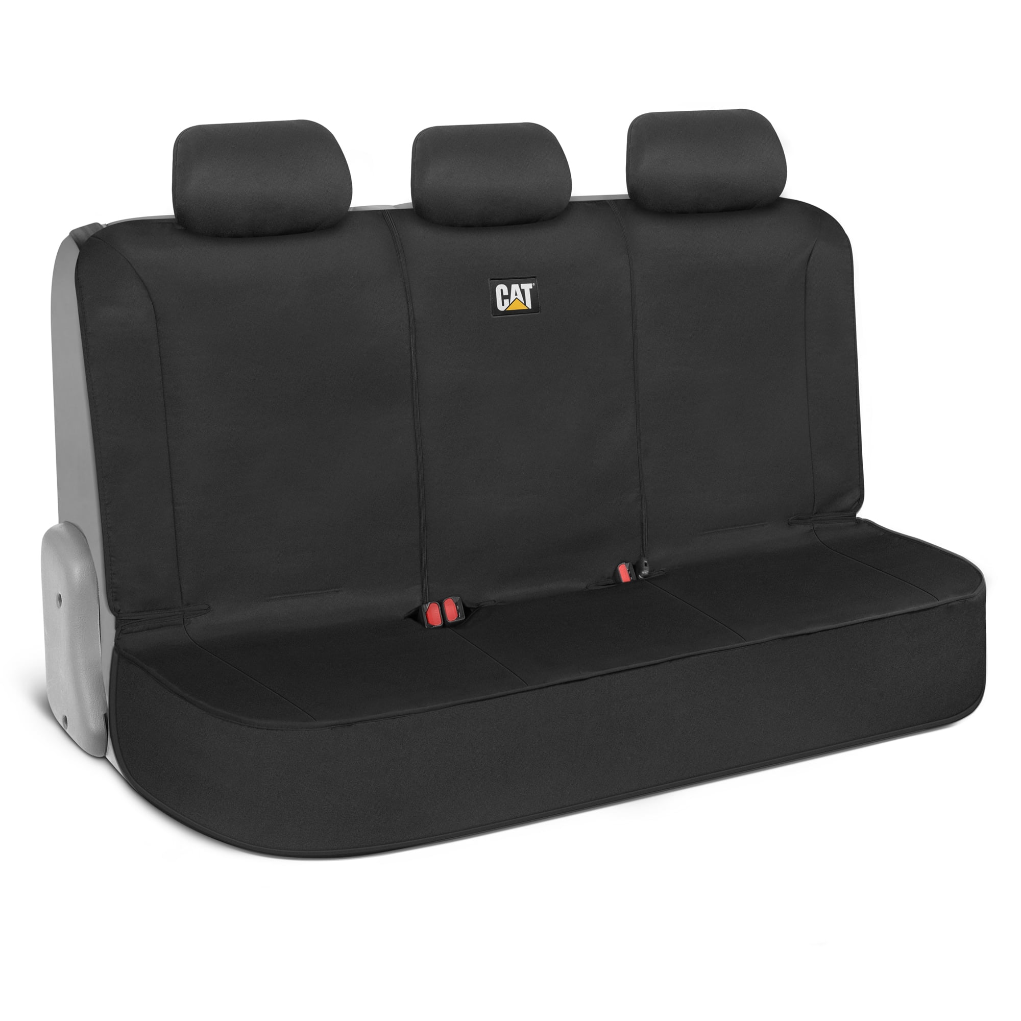 CAT FlexFit™ Black Rear Seat Cover For Car, Suv, & Truck - Durable Canvas Material Back Car Seat Covers 60/40 Split Bench Protector - Back Seat Cover & Back Seat Protector Interior Accessories