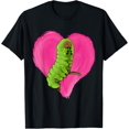 thumbnail image 1 of Caterpillar Heart Design Insect Love Lover Caterpillars T-Shirt, 1 of 4