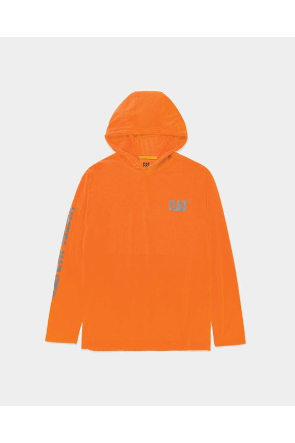 Men's Hi-Vis UPF Hooded Long Sleeve T-Shirt | CAT® WORKWEAR