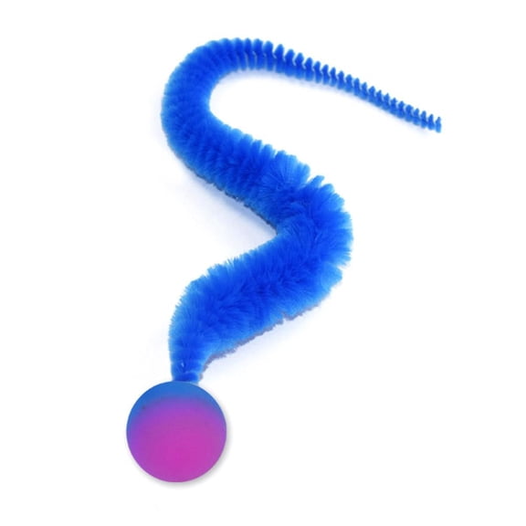 Blarkrus Bounce Ball Caterpillar Jump Cat Toy, Elastic Bouncing Design with Teaser Wand, for Interactive Play with Pet Cats, Blue