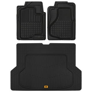 CAT® Large Heavy Duty Odorless Rubber Floor Mats, Total Protection Durable  Trim to Fit Liners, Black 