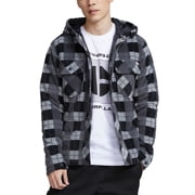 Caterpillar Mens Active Hooded Work Jacket Grey Watch Plaid M B4HP