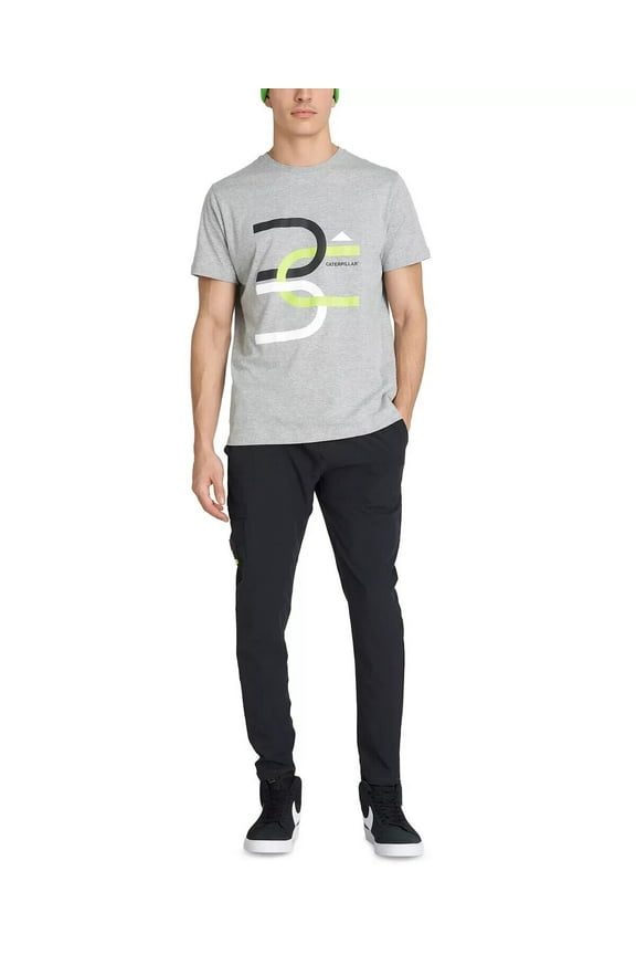 erpillar Men's Cotton Blend Connect Connected Tee Heather Grey-2XL