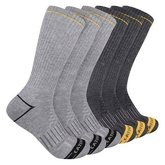 Caterpillar Men's Half Cushioned Crew Socks  Grey