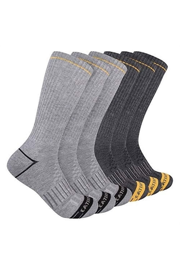 Caterpillar Men's Half Cushioned Crew Socks  Grey