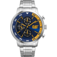 thumbnail image 1 of Caterpillar Men's Stainless Steel Bracelet Wristwatch, Blue, Yellow, Silver, 1 of 3
