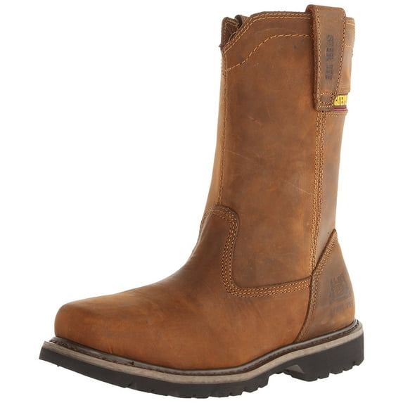 Caterpillar Men's Wellston Steel Toe Work Boot, Dark Brown, 8 M US
