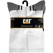 Caterpillar Mens Workwear Boot Socks 6-Pack White