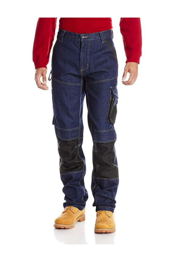Mens 30X34 Cargo Stretch Contrast Work Jeans