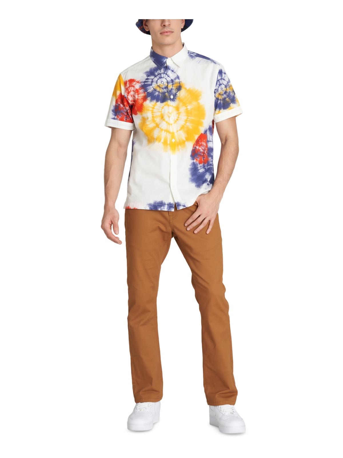 mens tie dye button down shirts