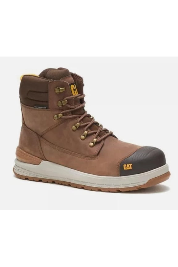 erpillar Mens IMPACT HIKER Waterproof Comp Toe Work Boot, Mushroom, Size 13