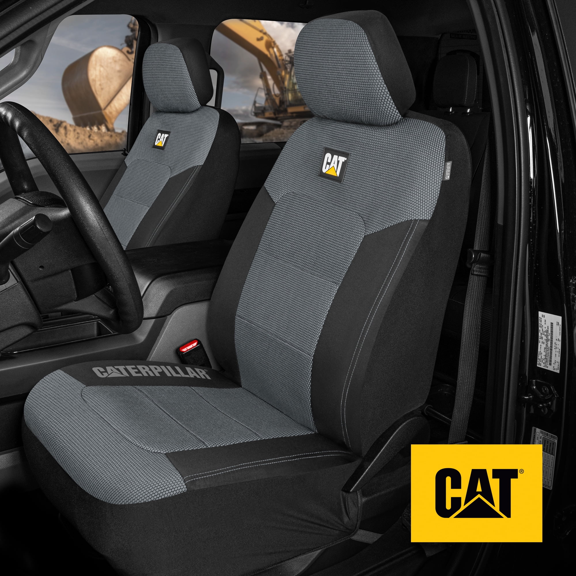 Caterpillar MeshFlex Automotive Seat Covers for Cars Trucks and