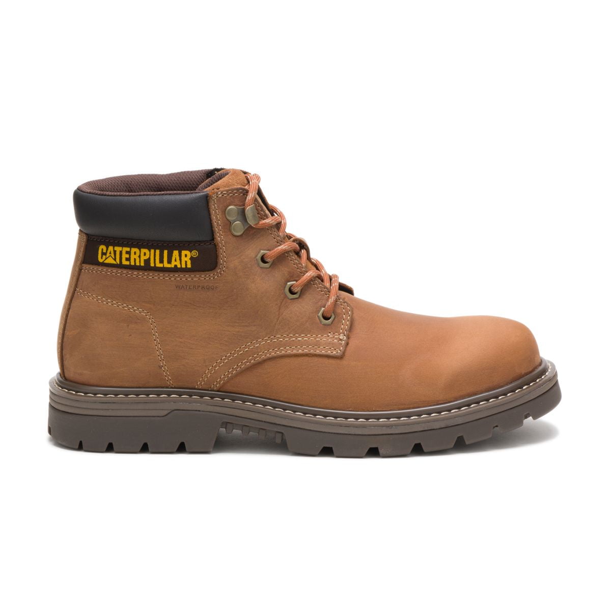 Caterpillar Men's Tradesman Industrial Boot - Black, Slip-Resistant Wedge Sole Work Boot