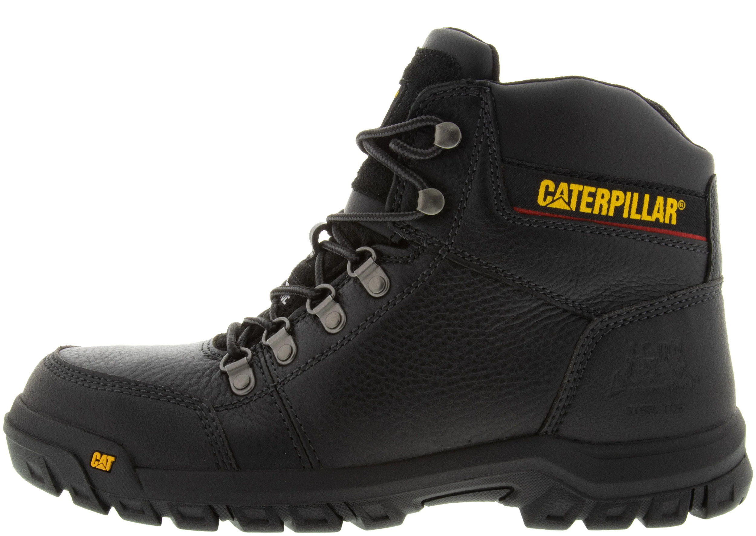 Caterpillar Outline Steel Toe Work Boot Men Black