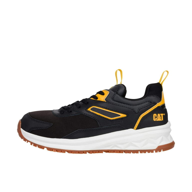 Caterpillar Streamline Runner Men s Composite Toe Work Shoes P91489 11 W Black Cat Yellow