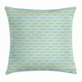thumbnail image 1 of Caterpillar Throw Pillow Cushion Cover, Vintage Hand-Drawn Pattern of Caterpillars in Repeating Order, Decorative Square Accent Pillow Case, 24 X 24 Inches, Pale Blue and Pale Yellow, by Ambesonne, 1 of 2