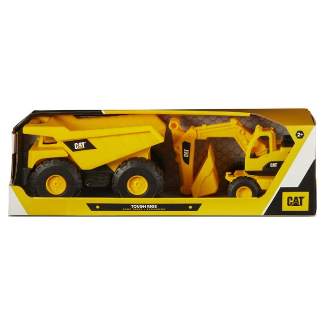 Caterpillar Tough Rigs Dump Truck and Excavator 2PK - Walmart.com