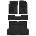 thumbnail image 1 of Caterpillar ToughLiner Heavy-Duty Rubber Floor Mats & Cargo Trunk Liner for Car SUV Van Sedan, Black - Odorless Trim to Fit, All Weather Deep Dish, Total Dirt Protection, 1 of 7