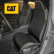 Caterpillar Waterproof Automotive Seat Cover for Cars Trucks and SUVs, 1 Piece ‚ Durable Neoprene Seat Protector for Front Seats, Black Car Seat Cover with Beige Trim