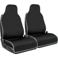 thumbnail image 1 of Caterpillar Waterproof Automotive Seat Covers for Cars Trucks and SUVs, 2 Pack Durable Neoprene Seat Protectors for Front Seats, Black Seat Covers with Gray Trim, 1 of 8