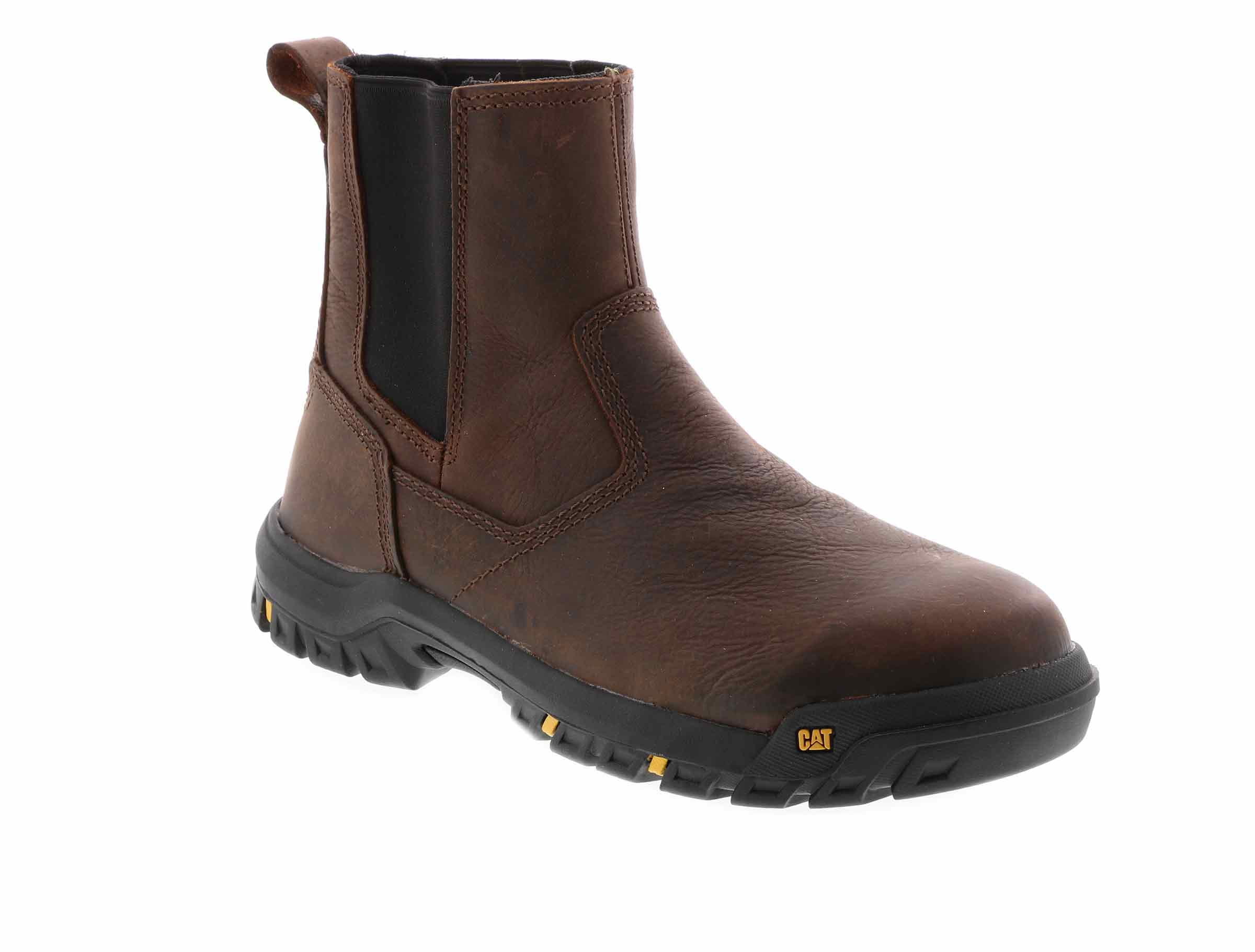Caterpillar, 12, steel toe Caterpillar ASTM F2413-05 Blk Steel Toe Slip Resistant Work  main image 2
