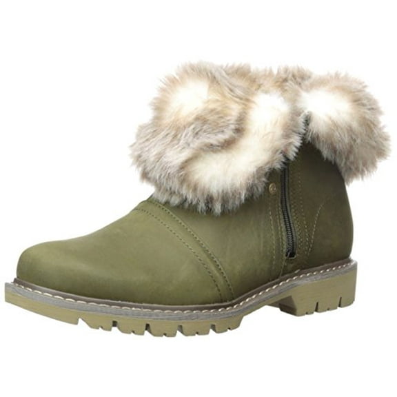 Caterpillar Women's Flurry Waterproof Ankle Bootie, Womens Dark Loden, 9 M US
