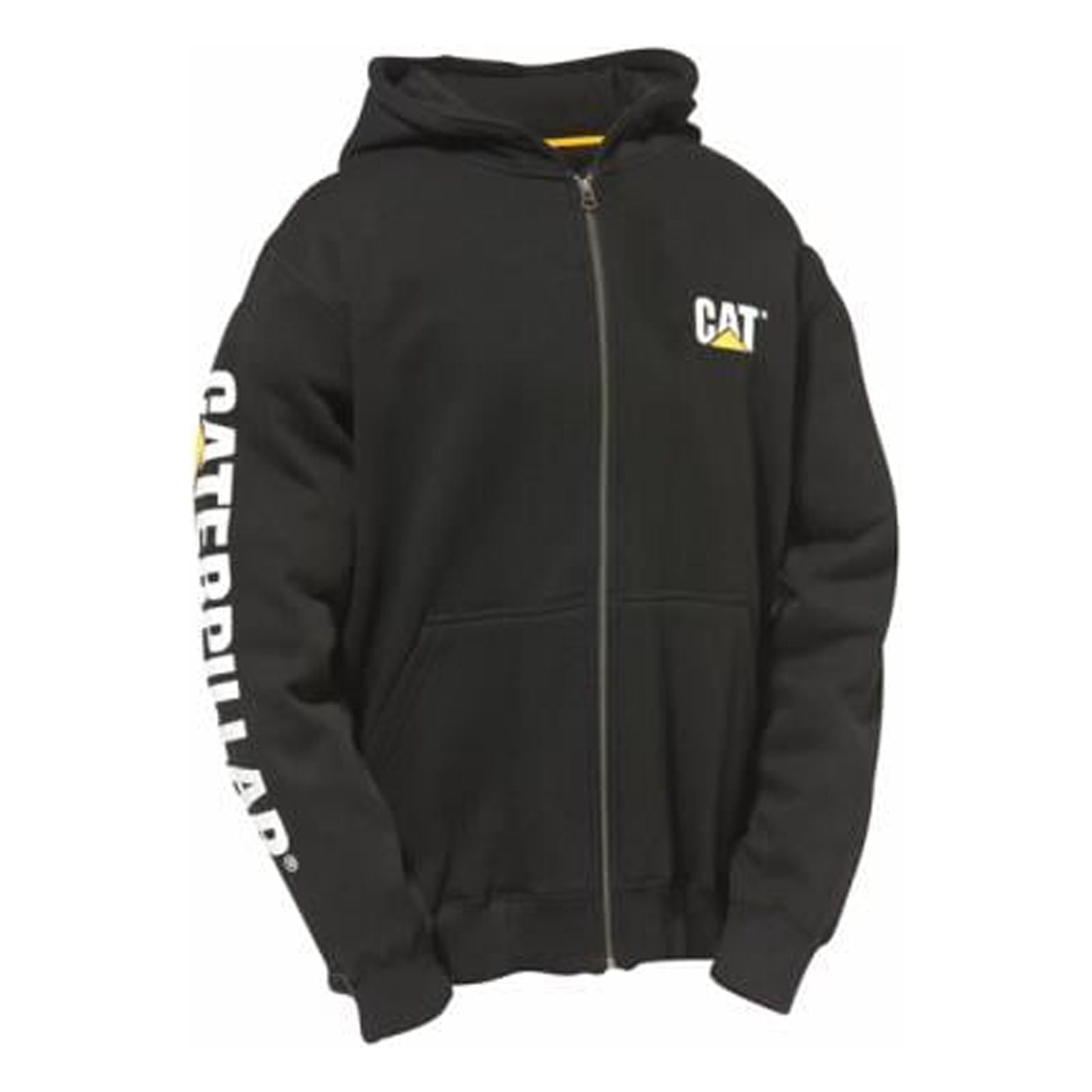 Caterpillar Workwear Men's Full Zip Hoodie Heather Black