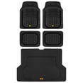 thumbnail image 1 of Caterpillar XL Series Heavy-Duty Rubber Floor Mats & Cargo Trunk Liner for Car SUV Van Sedan, Black - Odorless Trim to Fit, All Weather Deep Dish, Total Dirt Protection, 1 of 9