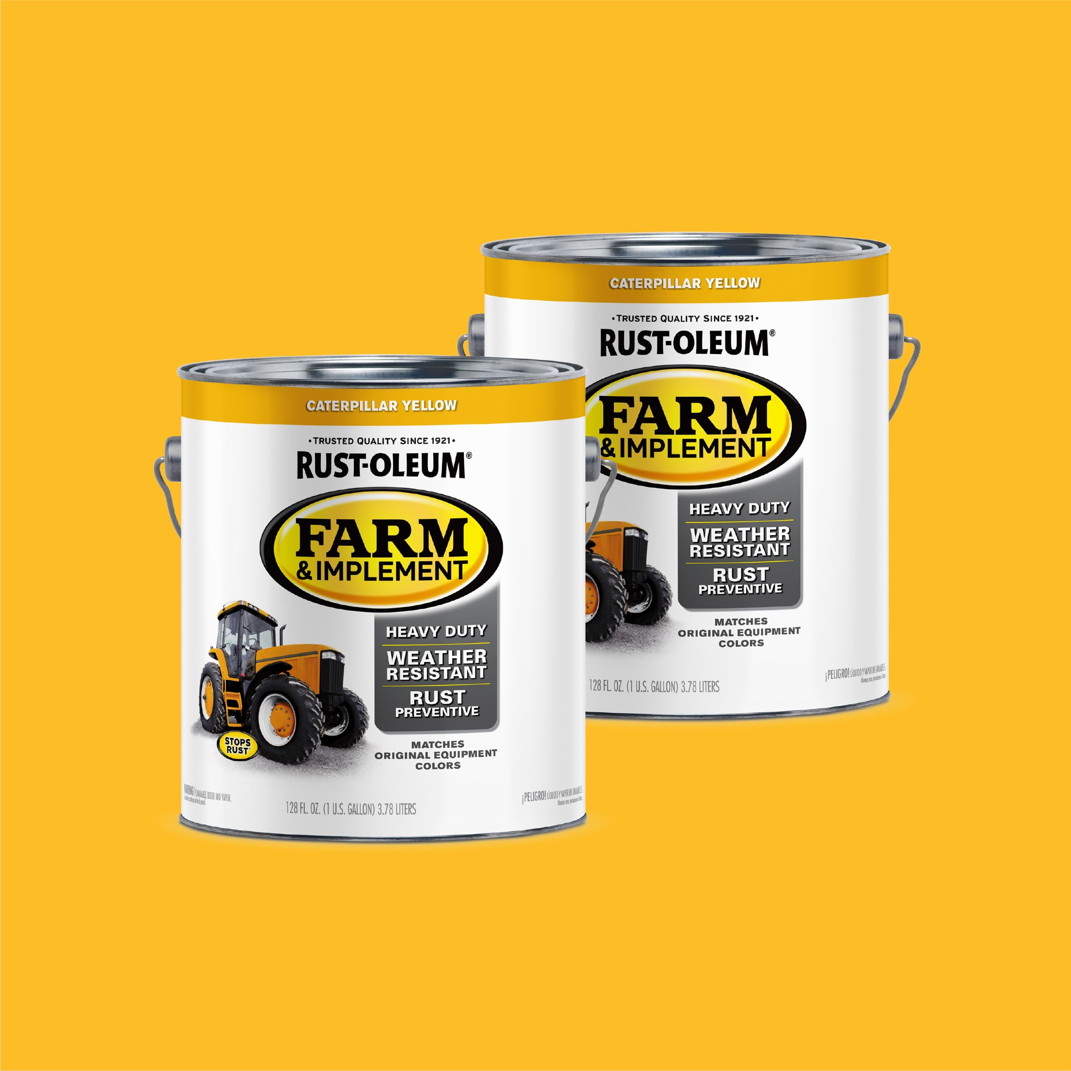 2 Pack, Caterpillar Yellow , Rust-Oleum Specialty Gloss Farm and