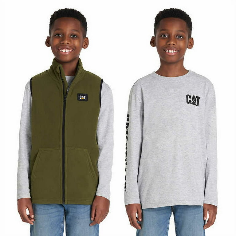 Caterpillar Youth Vest and Long Sleeve Tee - Walmart.com