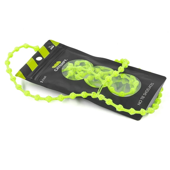 Caterpy Run - The Ultimate Elastic No Tie Shoelaces for Adults and Kids (Electric Yellow (Reflective), Standard: 30in / 75cm)