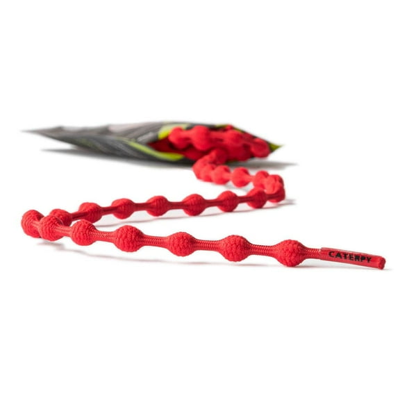 Caterpy Run - The Ultimate Elastic No Tie Shoelaces for Adults and Kids (Ruby Red, Standard: 30in / 75cm)