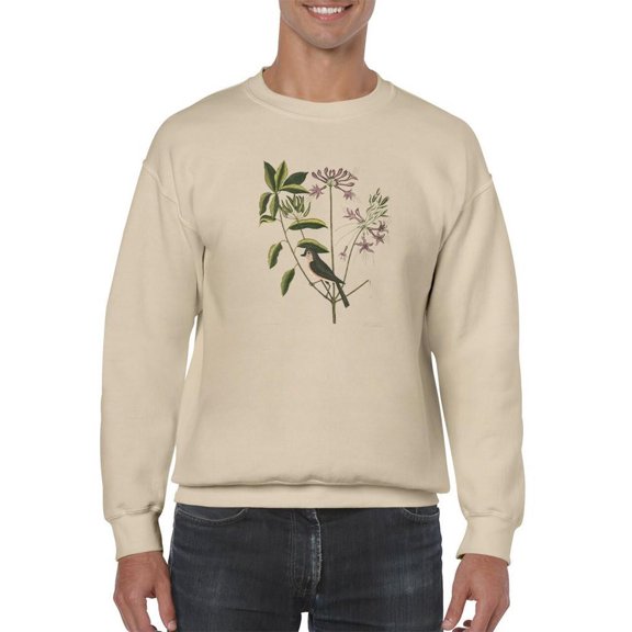 Catesby Bird Botanical Art Sweatshirt Men -Mark Catesby Designs, Male Small