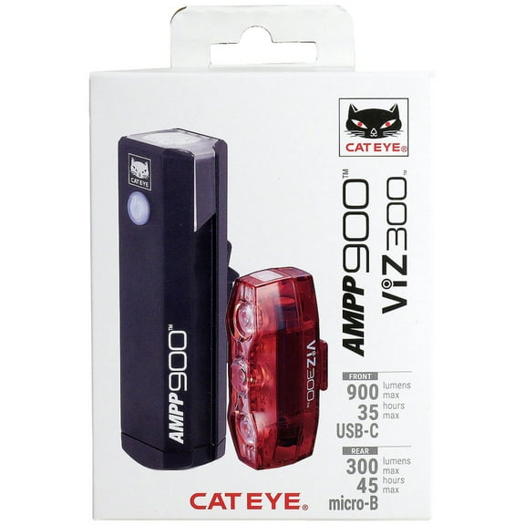 Cateye AMPP900 / VIZ300 (USB-C) Headlight and Taillight Set