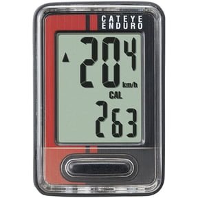 Cateye Enduro Wired Computer - Black/Red