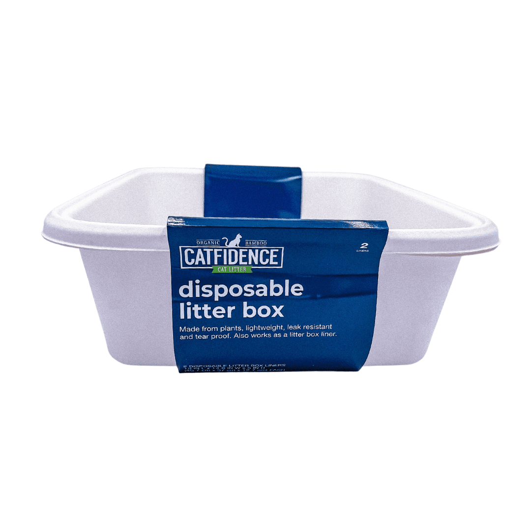 Catfidence® Disposable Cat Litter Box – USDA Certified Biobased, Sustainable, Leak-Proof Travel Litter Tray for Cats, Kittens, and Small Pets