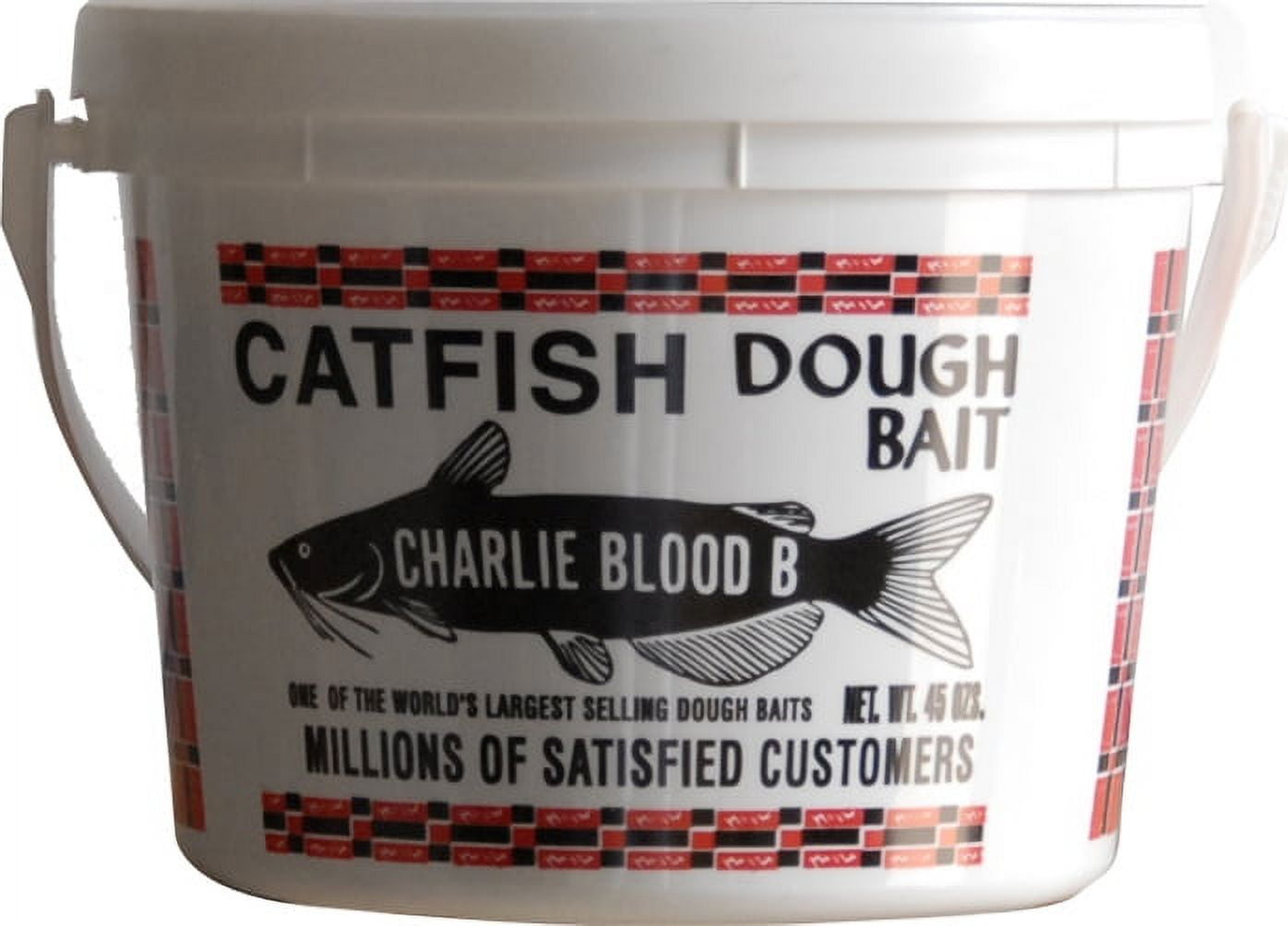 Catfish Charlie Dough Bait Blood, 45 oz Bucket