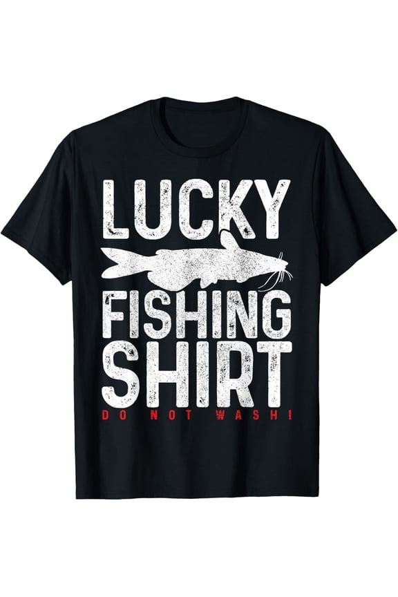 Catfish Fishing Lucky Charm Fishing Gift T-Shirt