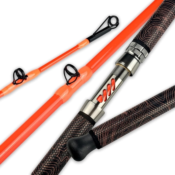 Catfish Fishing Rod, 1 count 7'Glow with Black Light  Catfishing Casting Rods Medium