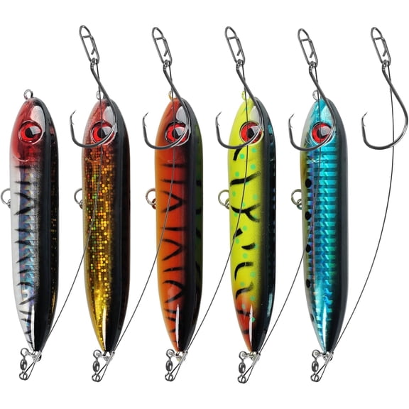 Catfish Float Rigs, Demon Dragon Style Catfish Rattling Line Float Lures Catfishing Spook Rattle with Circle Hooks 8/0 for Santee Cooper Rig Catfishing Tackle