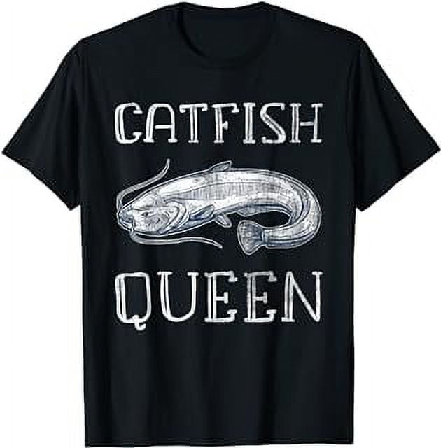 Catfish Queen Flathead Girl Noodling Catfishing Fishing TShirt