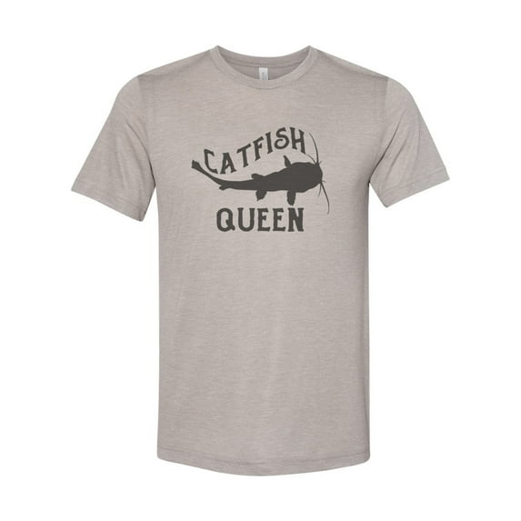 "Catfish Shirt, Catfish Queen, Gift For Her, Women's Fishing Shirt, Fishing Mom, Ladies Top, Funny Tees, Catfish Lover, Trendy T, 2020 Tee, Heather Stone, LARGE"
